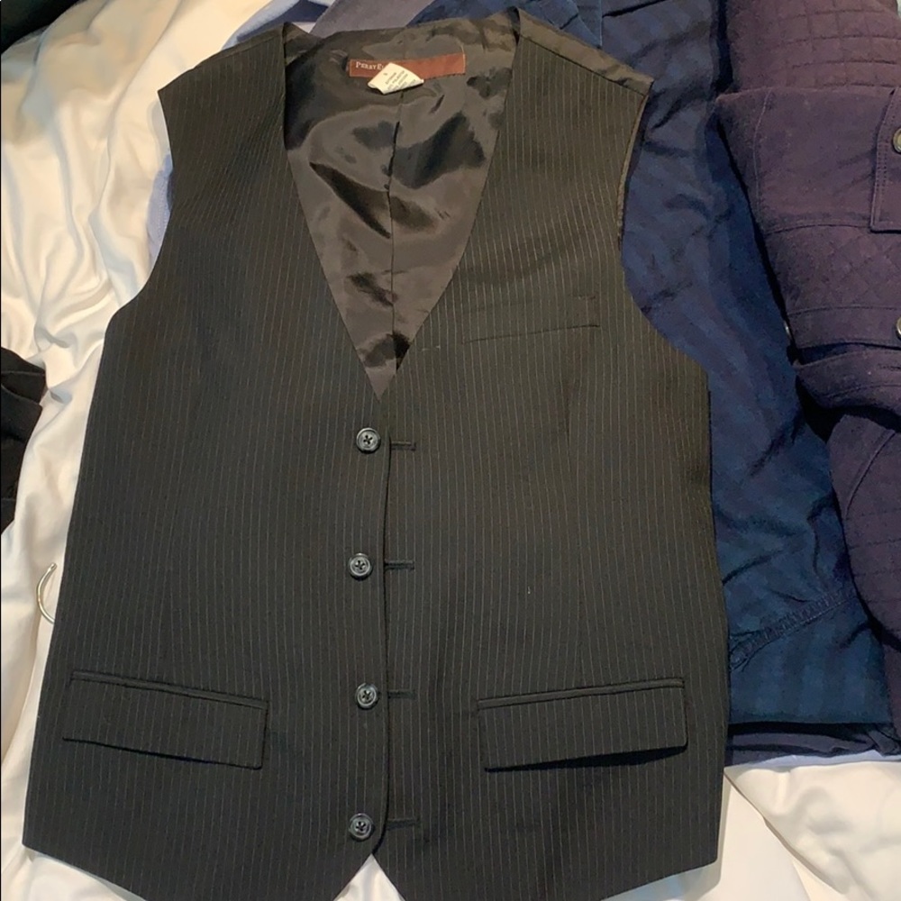Perry Ellis: Formal Black Vest
